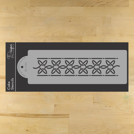 Celtic Twine Cake Stencil Side by Designer Stencils