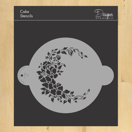 Wild Rose Spray Cake Stencil Top by Designer Stencils