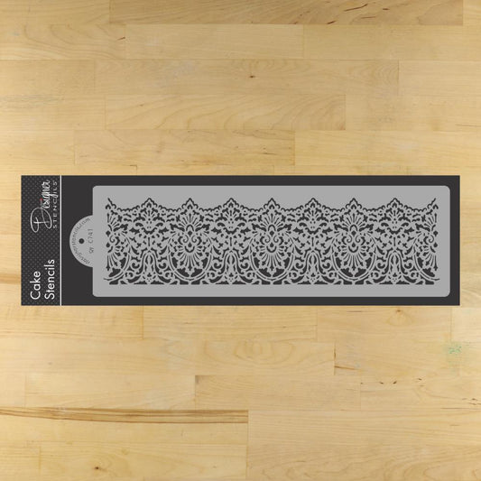 Victorian Lace Cake Stencil Side by Designer Stencils