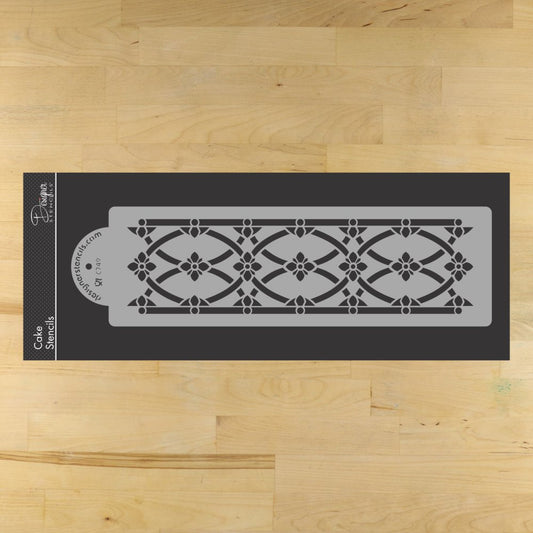 New Orleans Iron Lattice Cake Stencil Side by Designer Stencils