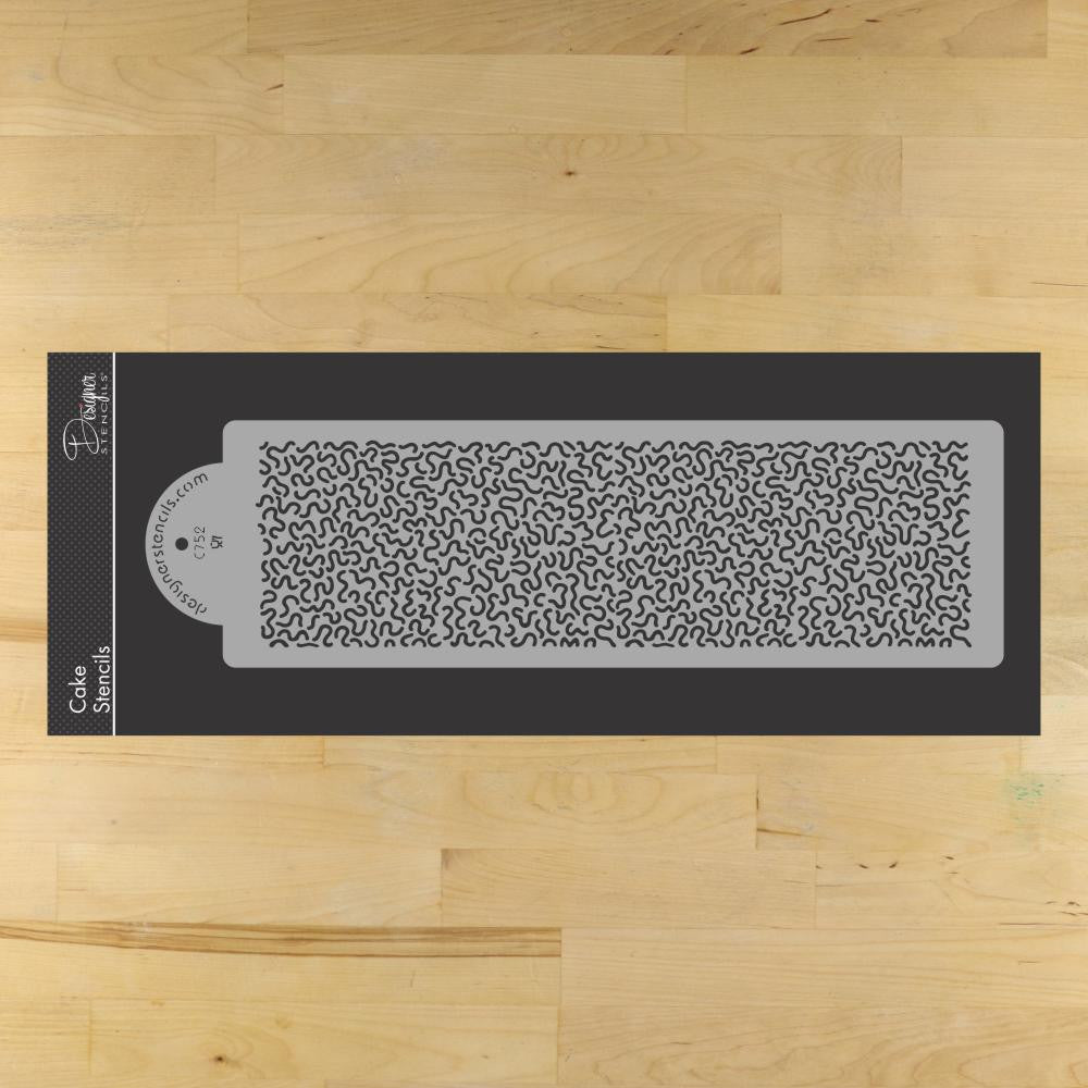 Cornelli Lace Cake Stencil Side by Designer Stencils