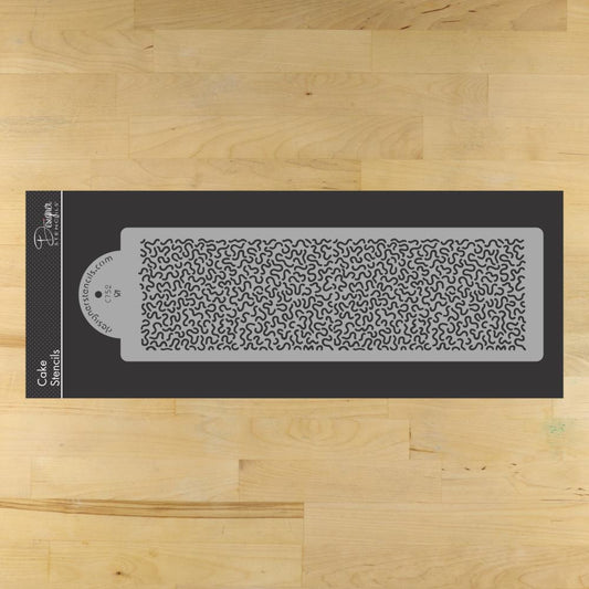 Cornelli Lace Cake Stencil Side by Designer Stencils