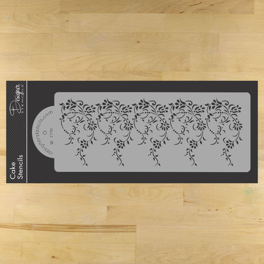 Vintage Lace Cake Side Stencil by Designer Stencils Large Side