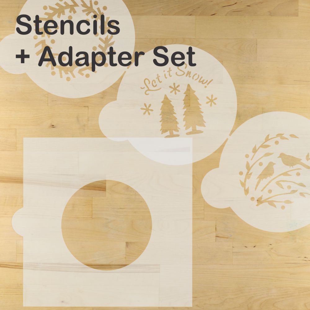 Let it Snow Round Cookie Stencil Set by Designer Stencils
