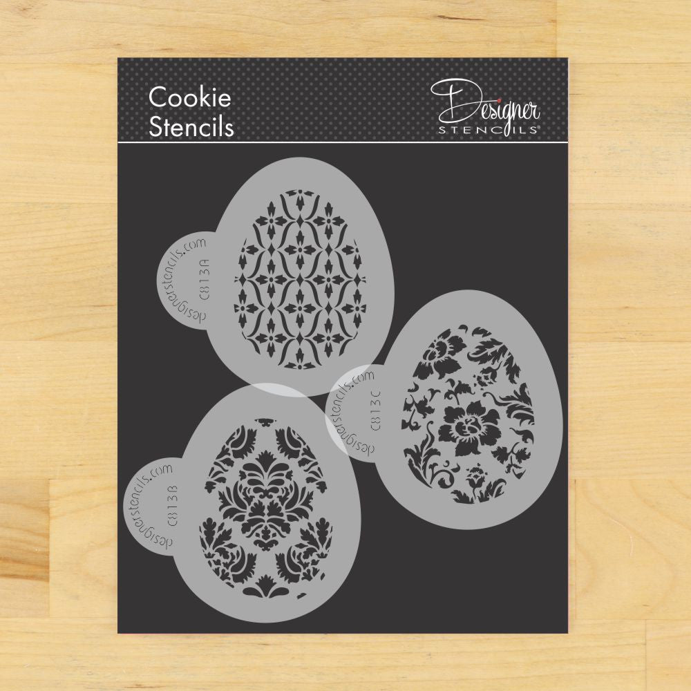 Chic Easter Eggs Cookie Stencil Set by Designer Stencils