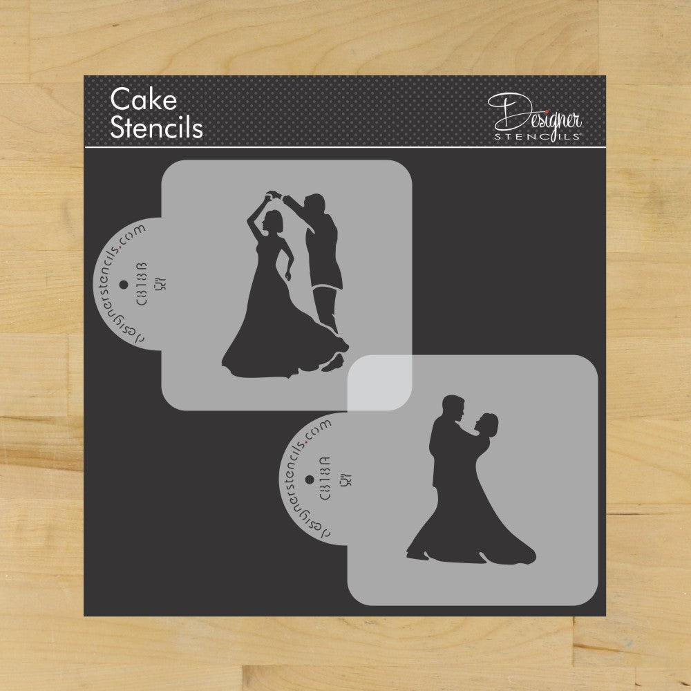 Dancing Couple Cake Stencil Set by Designer Stencils
