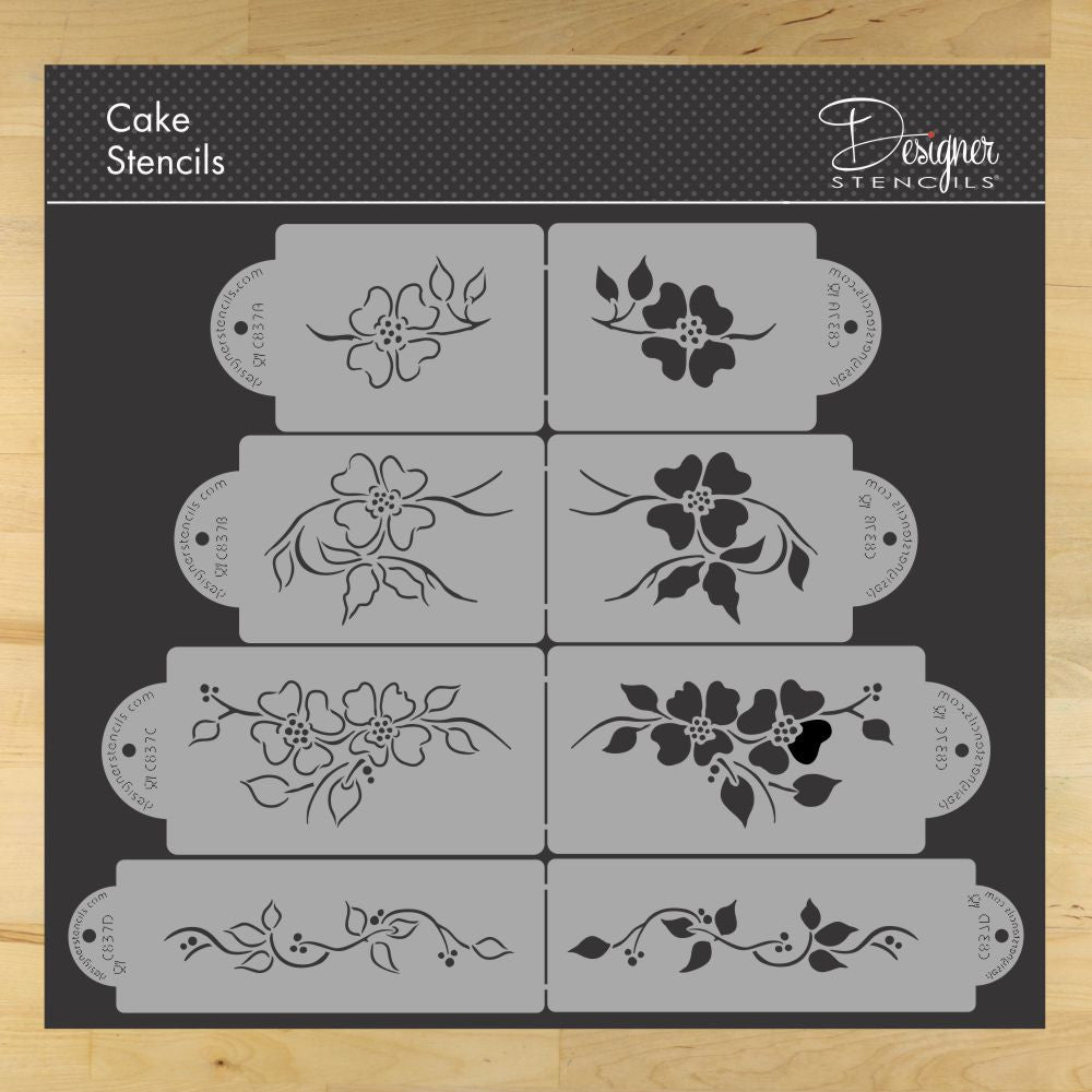 Multi-Layer Dogwood Cookie Stencil Set by Designer Stencils
