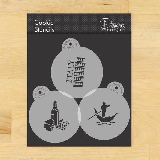 Bella Italy Round Cookie Stencil Set by Designer Stencils