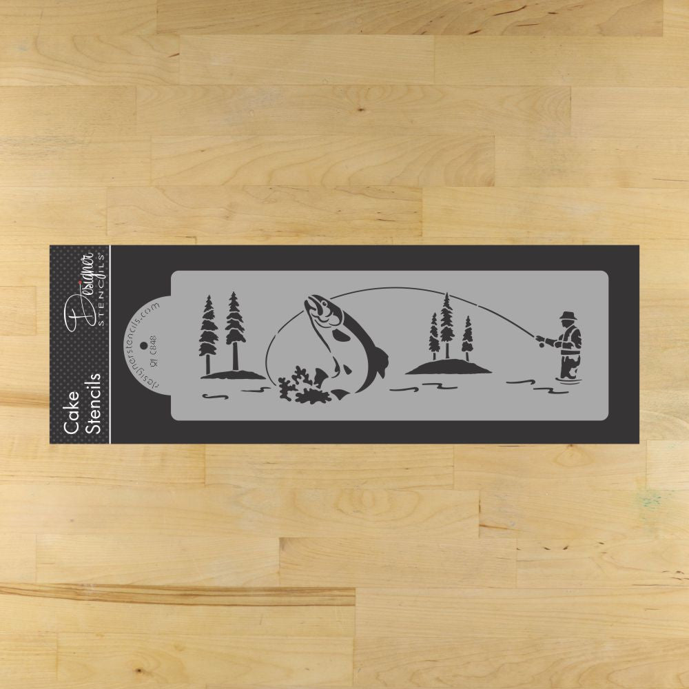 Classic Fly Fishing Cake Stencil for Father's Day Cakes – Confection  Couture Stencils