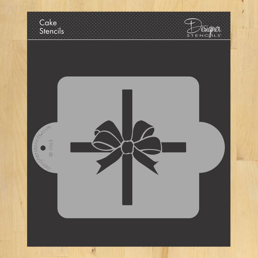 Wrapped With a Bow Cake Stencil Top by Designer Stencils