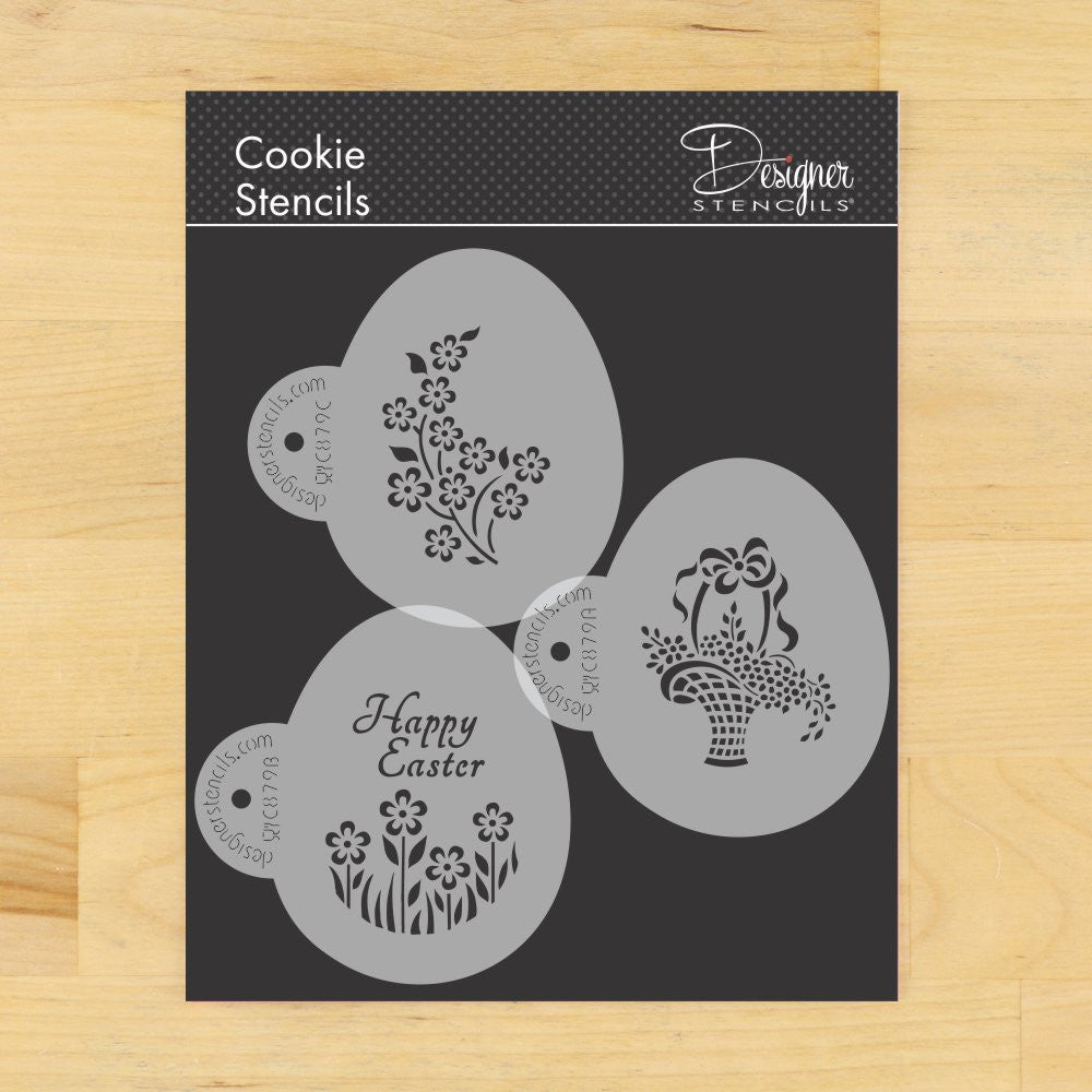 Easter Basket Egg Cookie Stencil Set by Designer Stencils