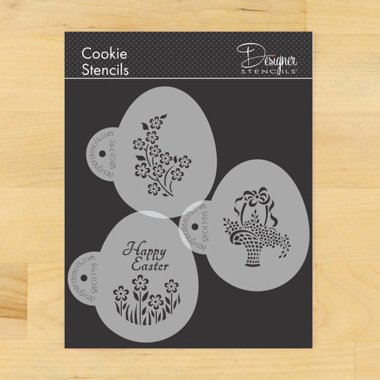 Easter Basket Egg Cookie Stencil Set by Designer Stencils