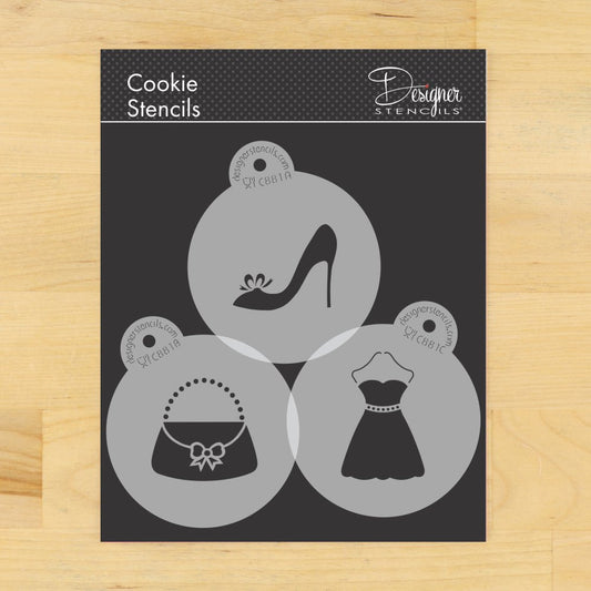Fashionista Round Cookie Stencil Set by Designer Stencils