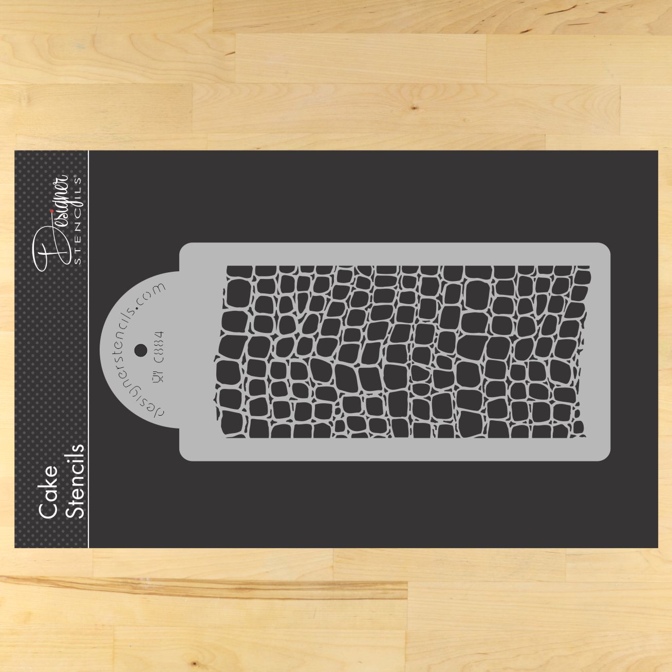Crocodile Cake Stencil Sides by Designer Stencils