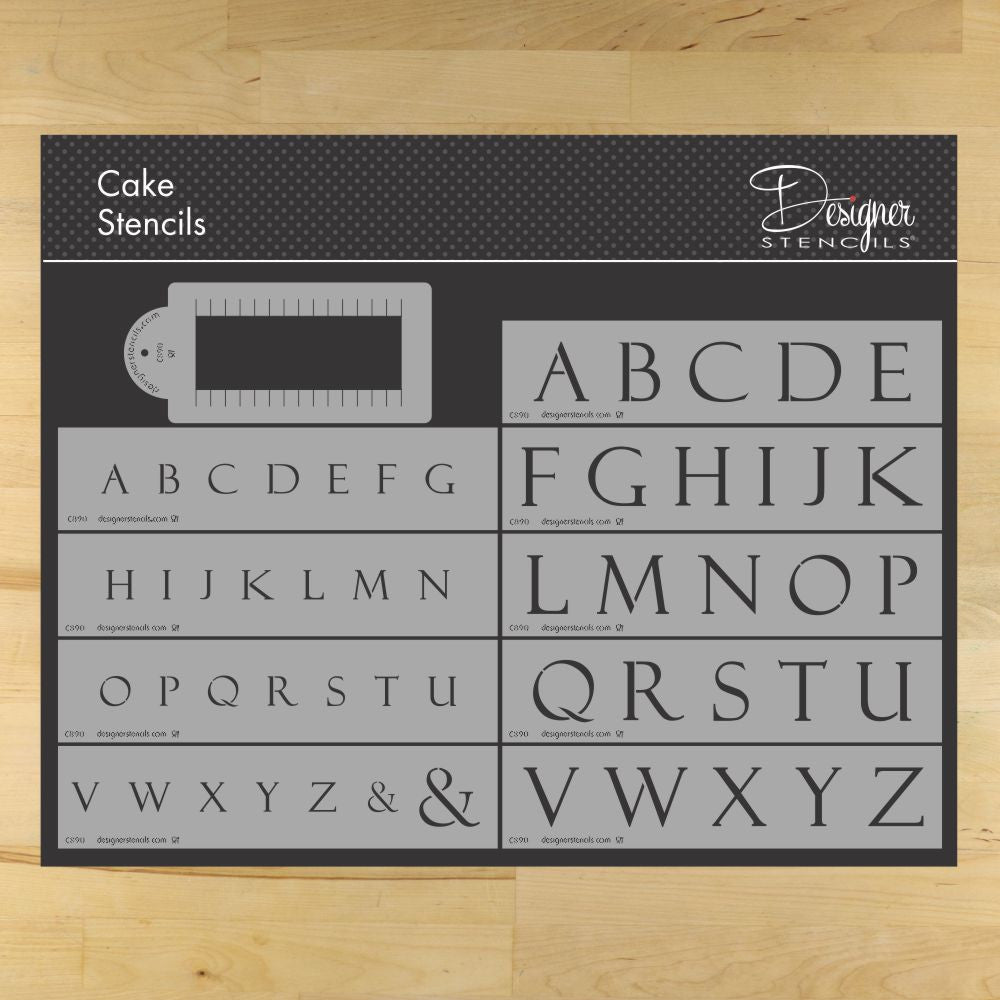 Classic Monogram Cake Stencil Set by Designer Stencils