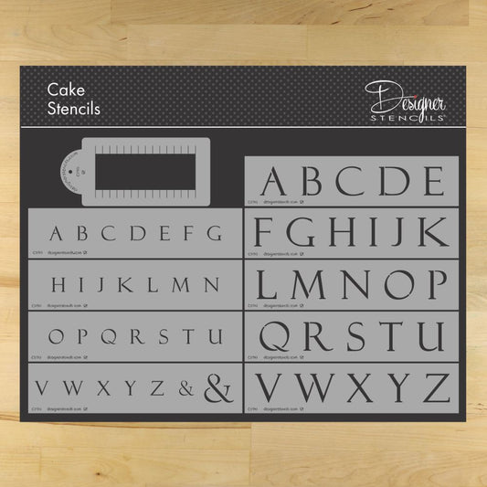 Classic Monogram Cake Stencil Set by Designer Stencils