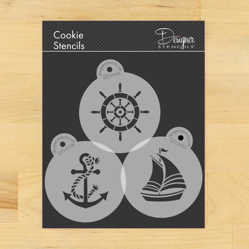 Sailor's Delight Round Cookie Stencil Set by Designer Stencils