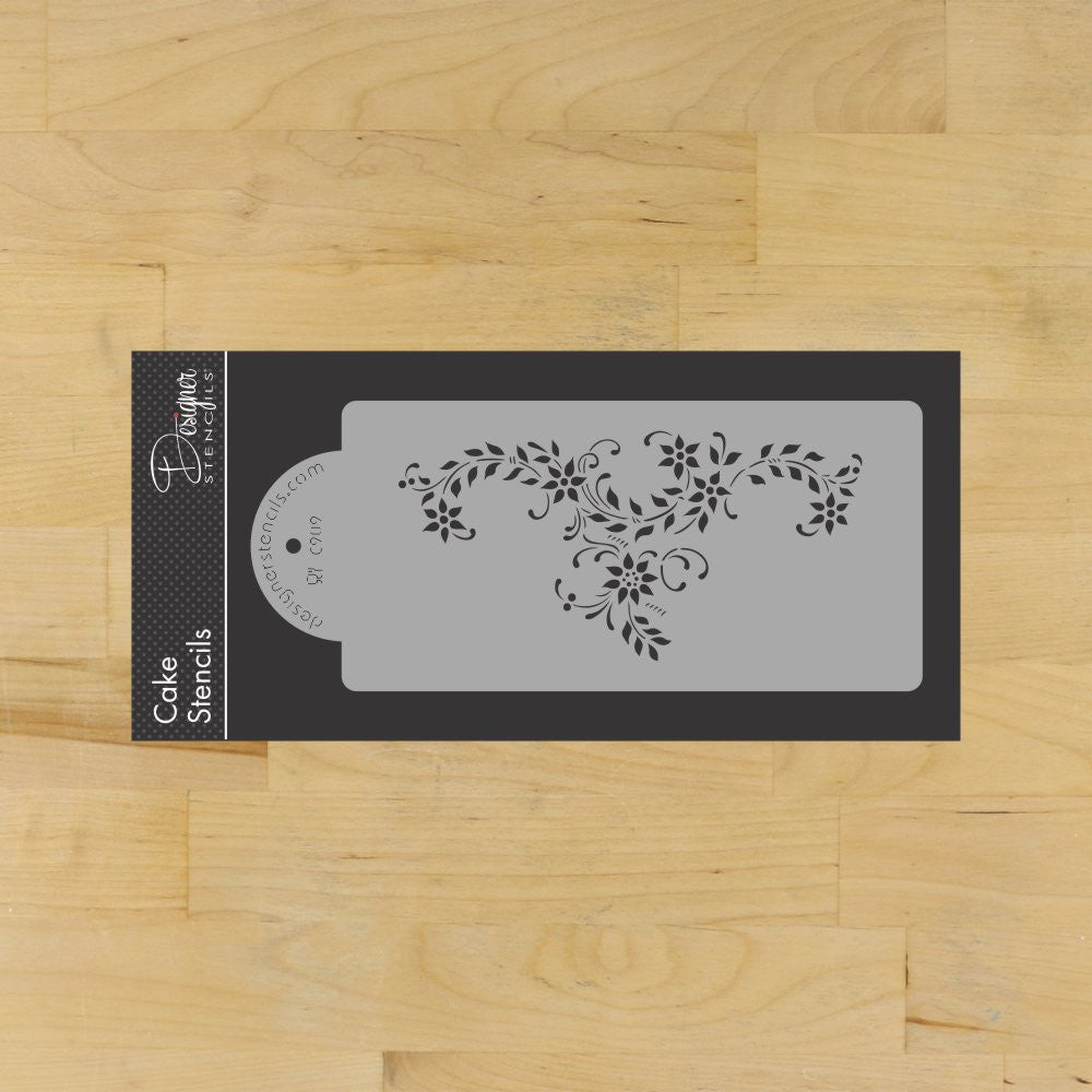 Wedding Garland Cake Stencil Side by Designer Stencils