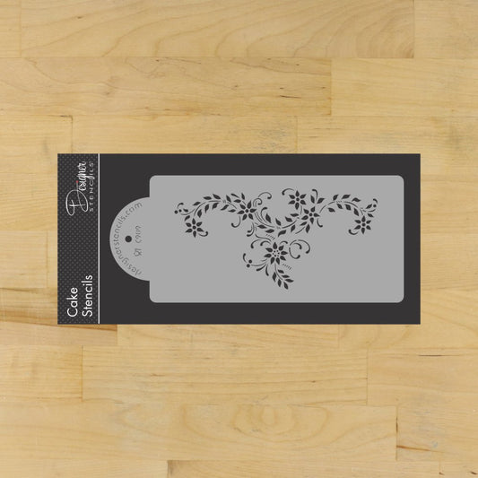 Wedding Garland Cake Stencil Side by Designer Stencils
