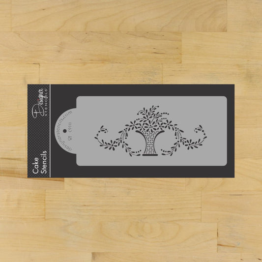 Wedding Basket Cake Stencil Side by Designer Stencils