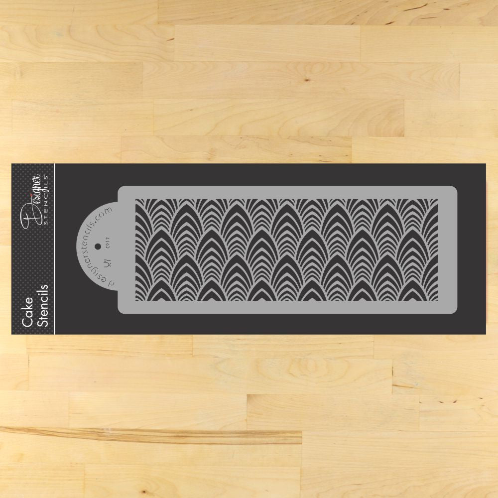Martha Stewart Wedding Art Deco Cake Stencil Side by Designer Stencils