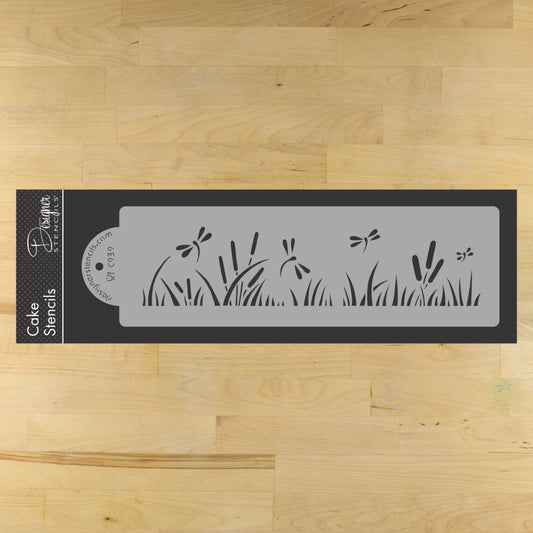 Dragonfly Dreams Cake Stencil Side by Designer Stencils