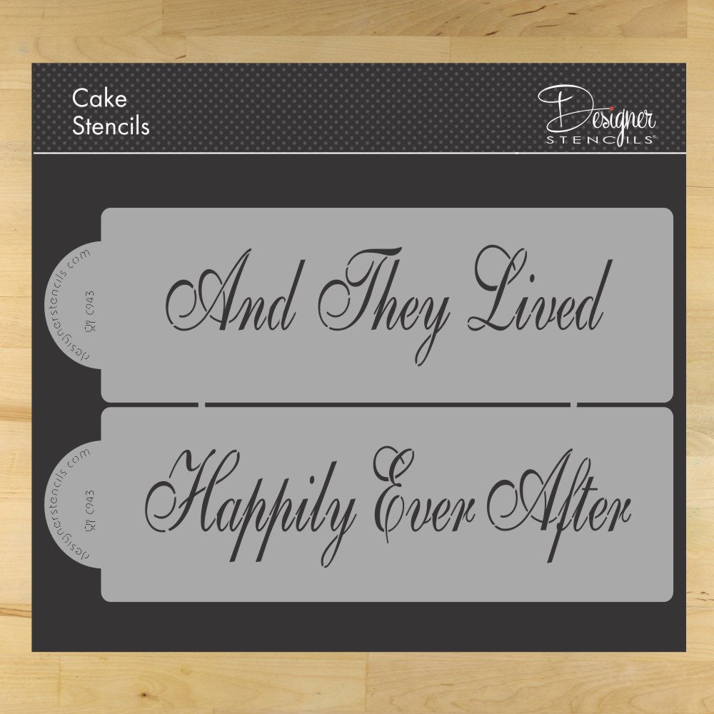 Happily Ever After Cake Stencil Set by Designer Stencils