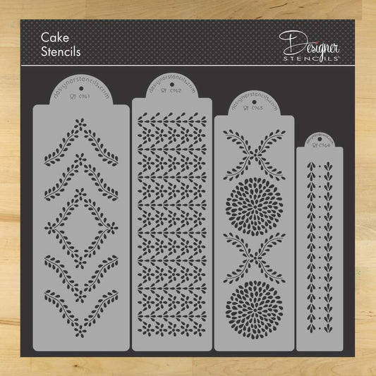 Summertime Garden Cake Stencil Set by Designer Stencils
