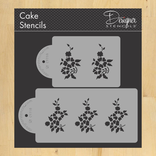 Blossom Spray Cake Stencil Set by Zoe Clark by Designer Stencils