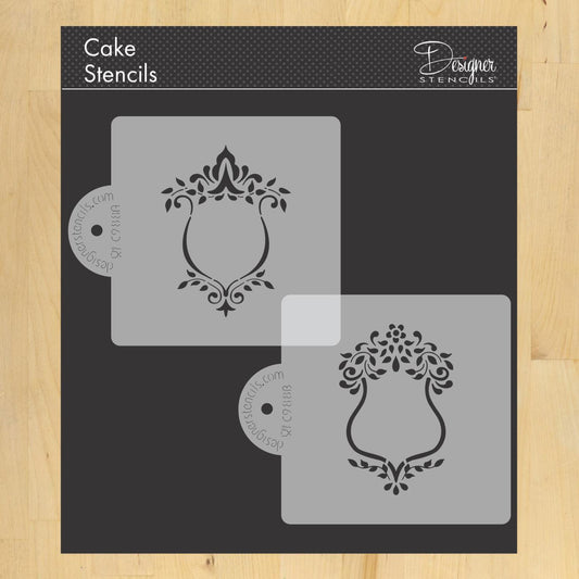 Monogram Shield Cake and Cookie Stencil Set by Designer Stencils