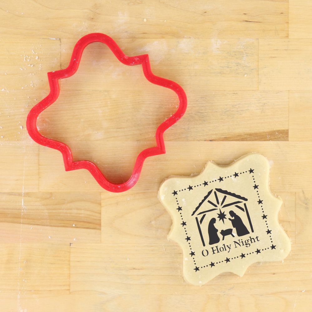 O Holy Night Nativity Scene Cookie Stencil