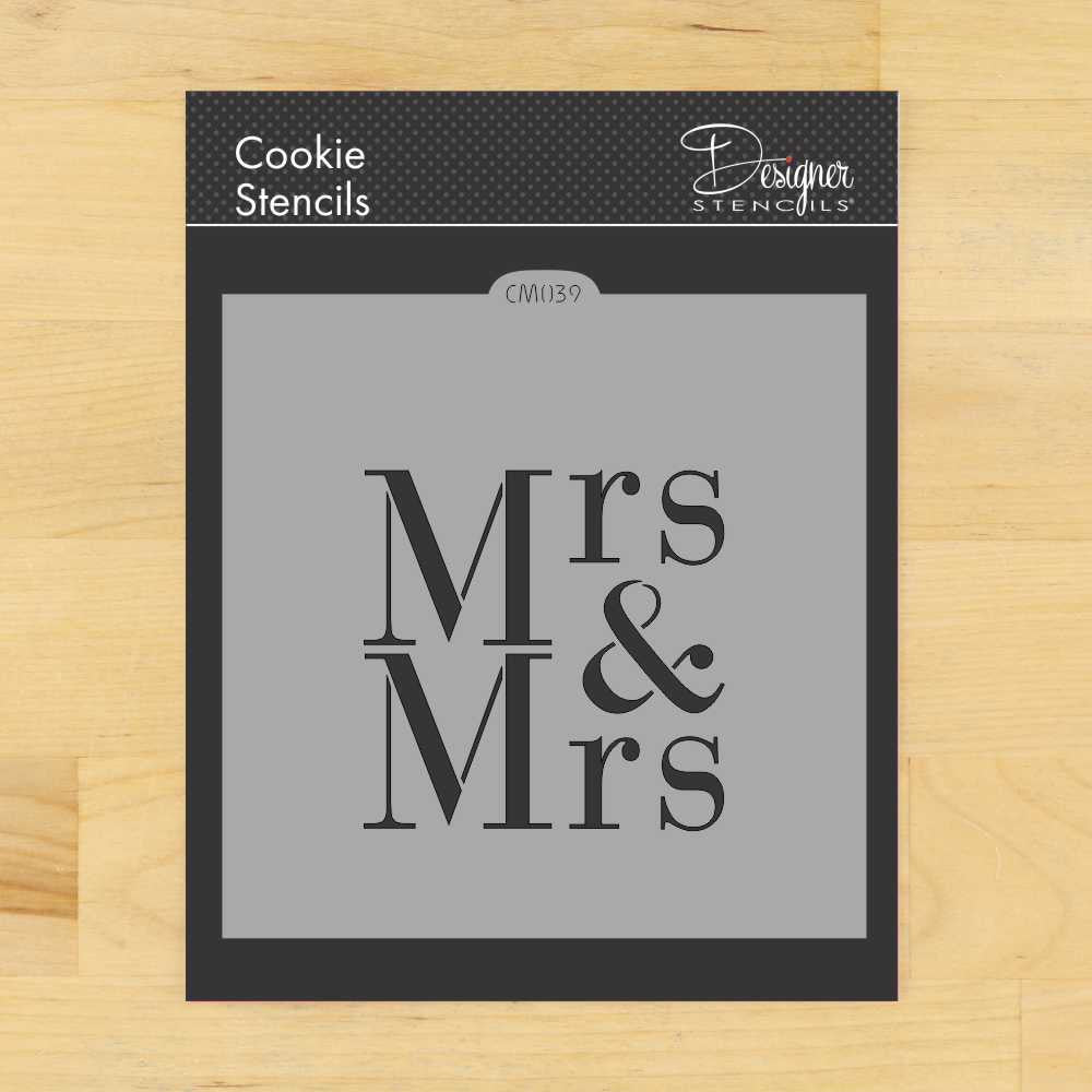 Mrs and Mrs Cookie Stencil by Designer Stencils