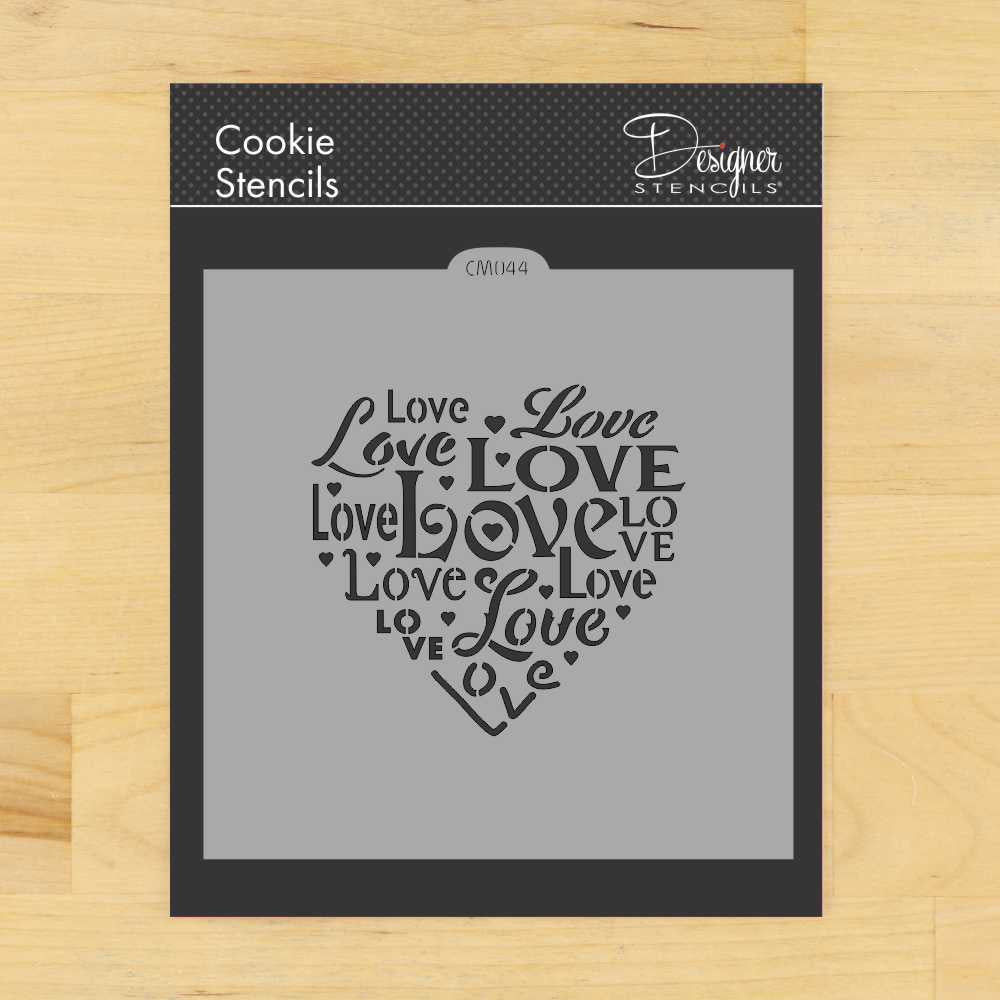 Love Saying Cookie Stencil by Designer Stencils