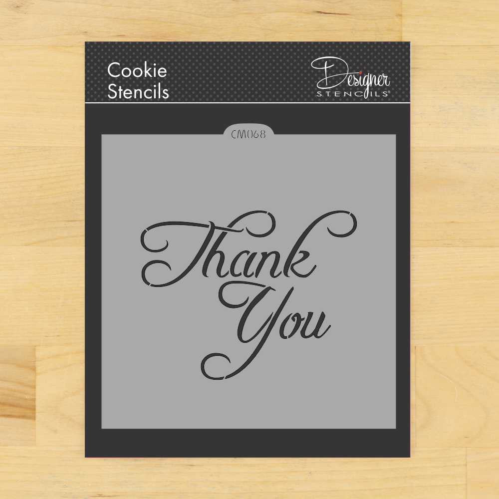 Thank You Cookie Stencil by Designer Stencils