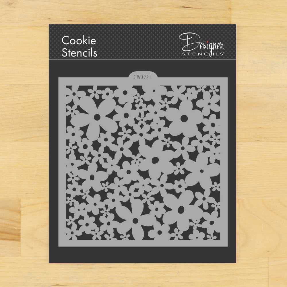 Daisy Allover Cookie Stencil by Designer Stencils