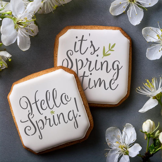 Hello Spring Cookie Stencil
