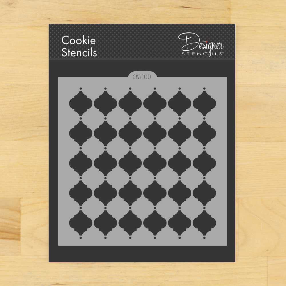 Basic Turkish Icon Pattern Cookie Stencil by Designer Stencils