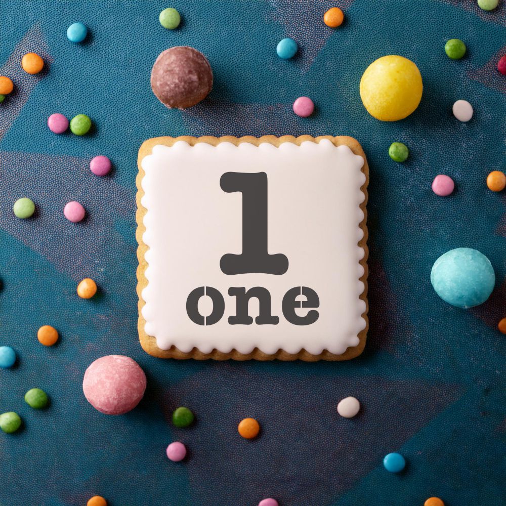 Number One Stencil: First Birthday Cookies – Confection Couture Stencils number-one-stencil-first-birthday-cookies-confection-couture-stencils