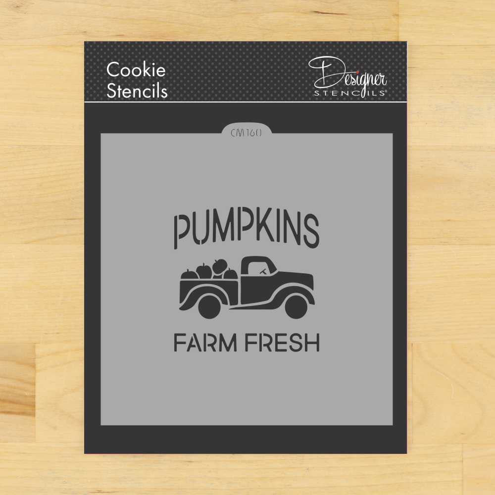 Vintage Pumpkin Truck Cookie Stencil by Designer Stencils