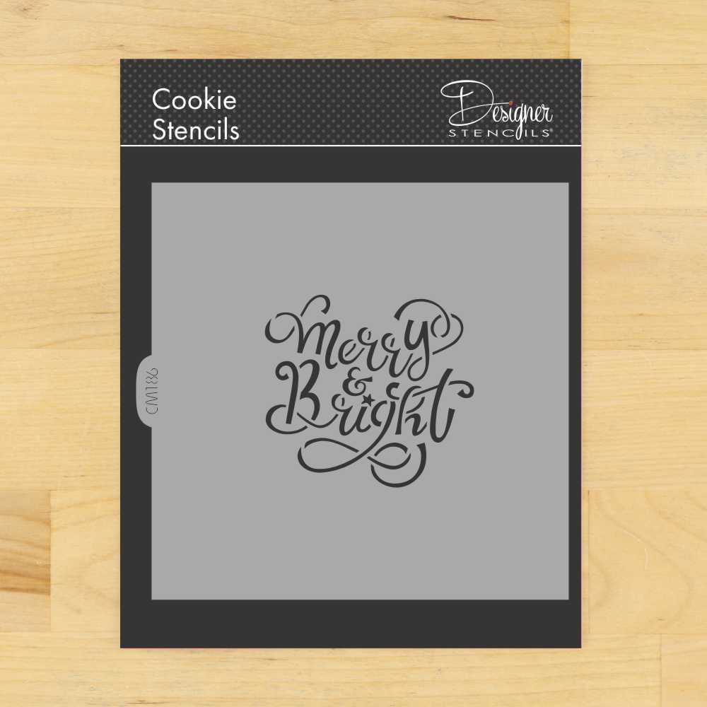 Merry and Bright Cookie Stencil by Designer Stencils
