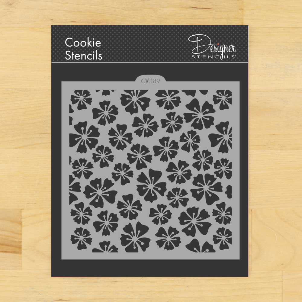 Flower Allover Cookie Stencil by Designer Stencils