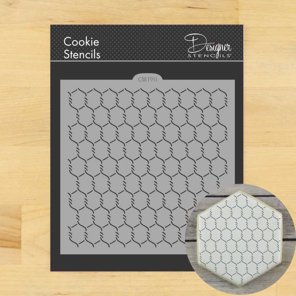 Chicken Wire Cookie Stencil