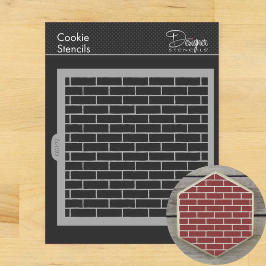 Brick Wall Cookie Stencil by Designer Stencils