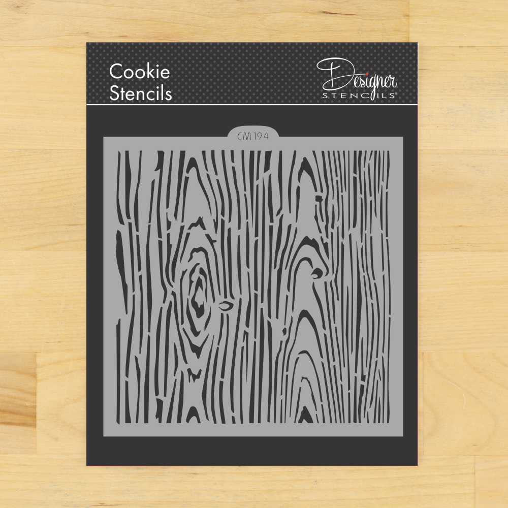 Faux Wood Grain Cookie Stencil by Designer Stencils