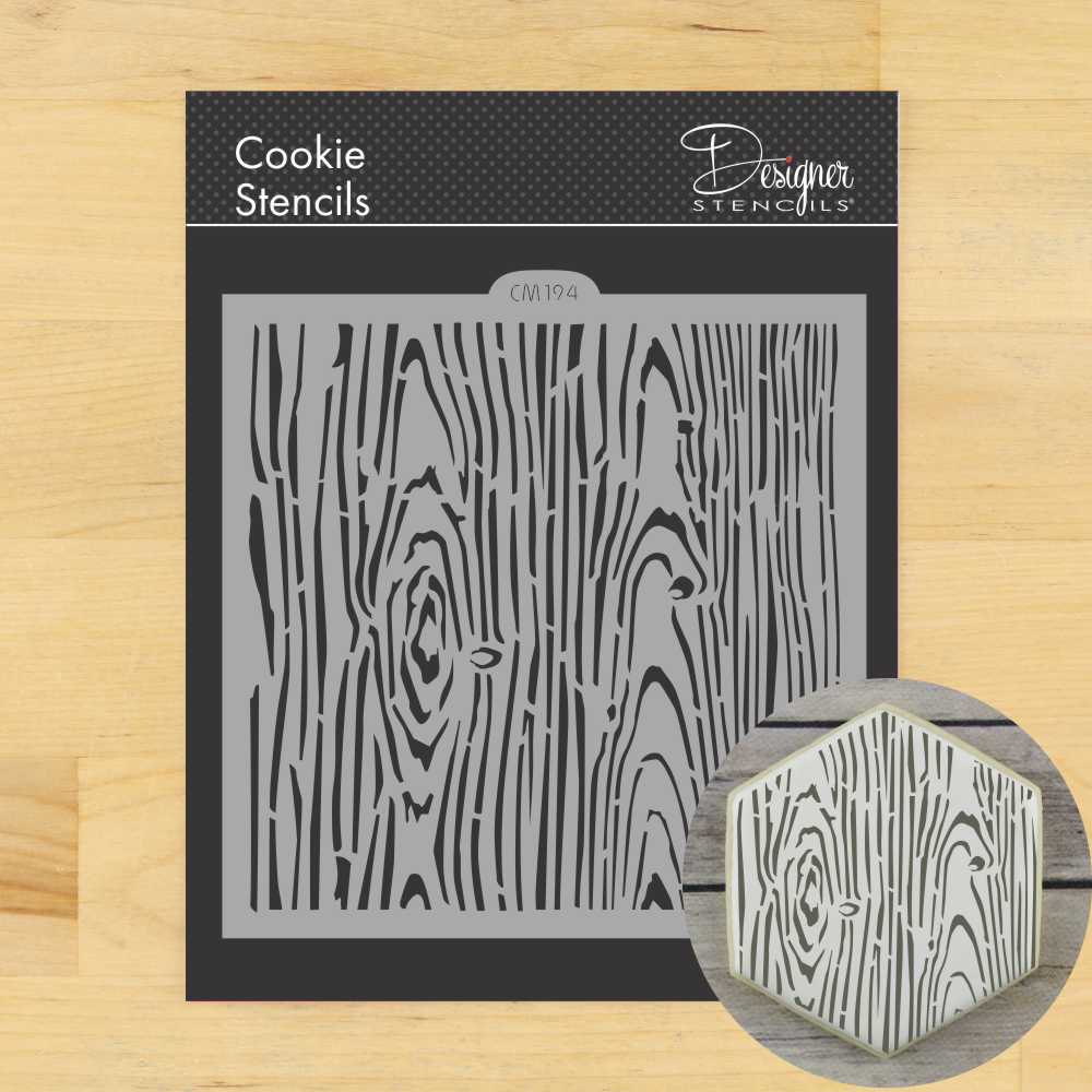 Woodgrain Cookie Stencil