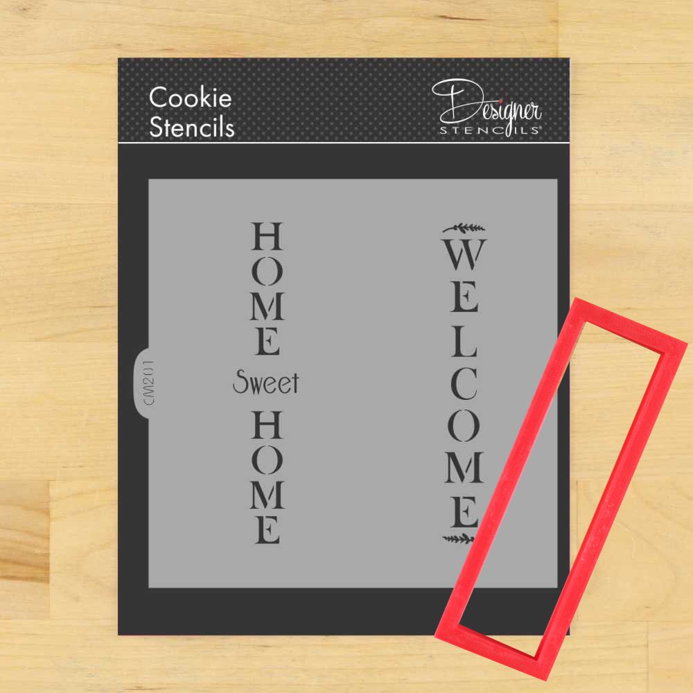 Welcome Home Cookie Stick Stencil and Cutter