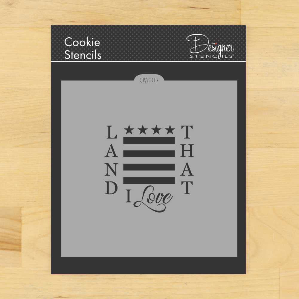 Land That I Love Cookie Stencil by Designer Stencils