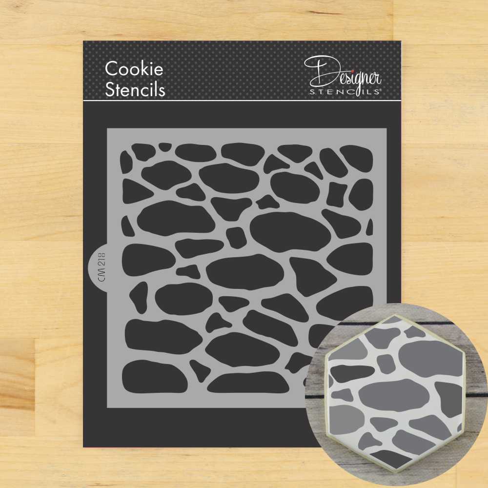 Cobblestone Cookie Stencil by Designer Stencils