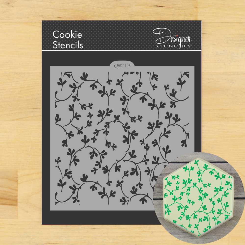Garden Vine Cookie Stencil