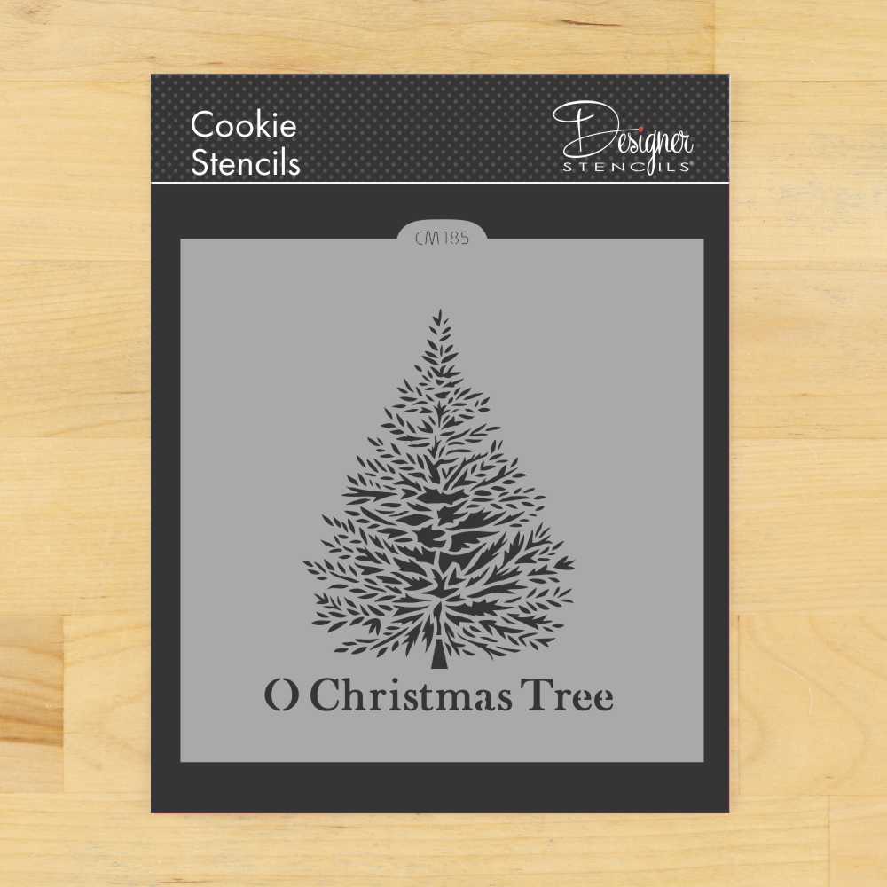 O Christmas Tree Cookie Stencil by Designer Stencils